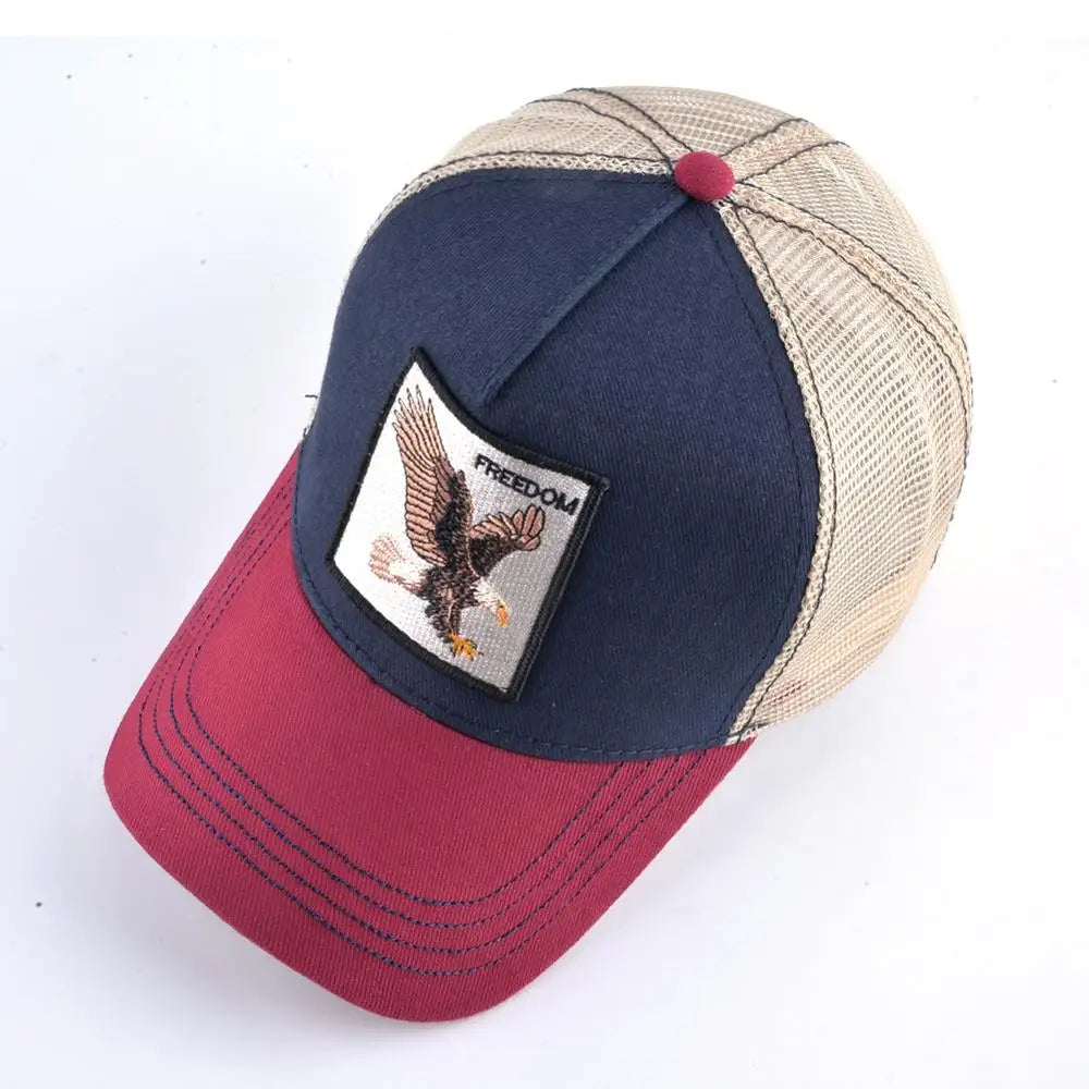 Embroidered Snapback  Breathable Mesh Baseball Cap