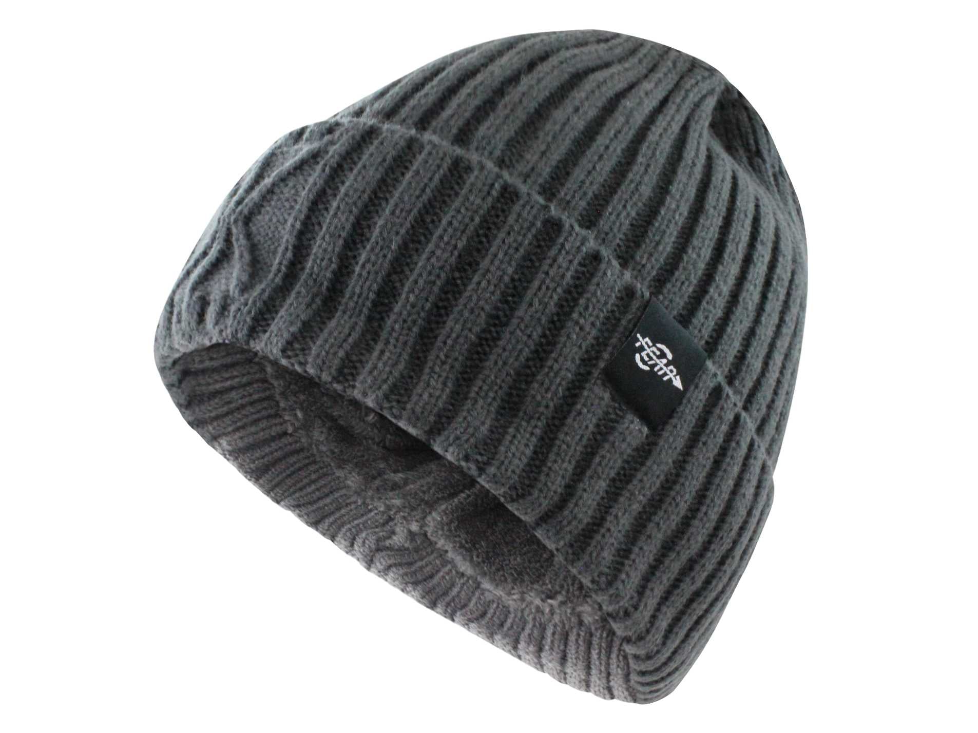 Black Plush Insulated Cap/Beanie