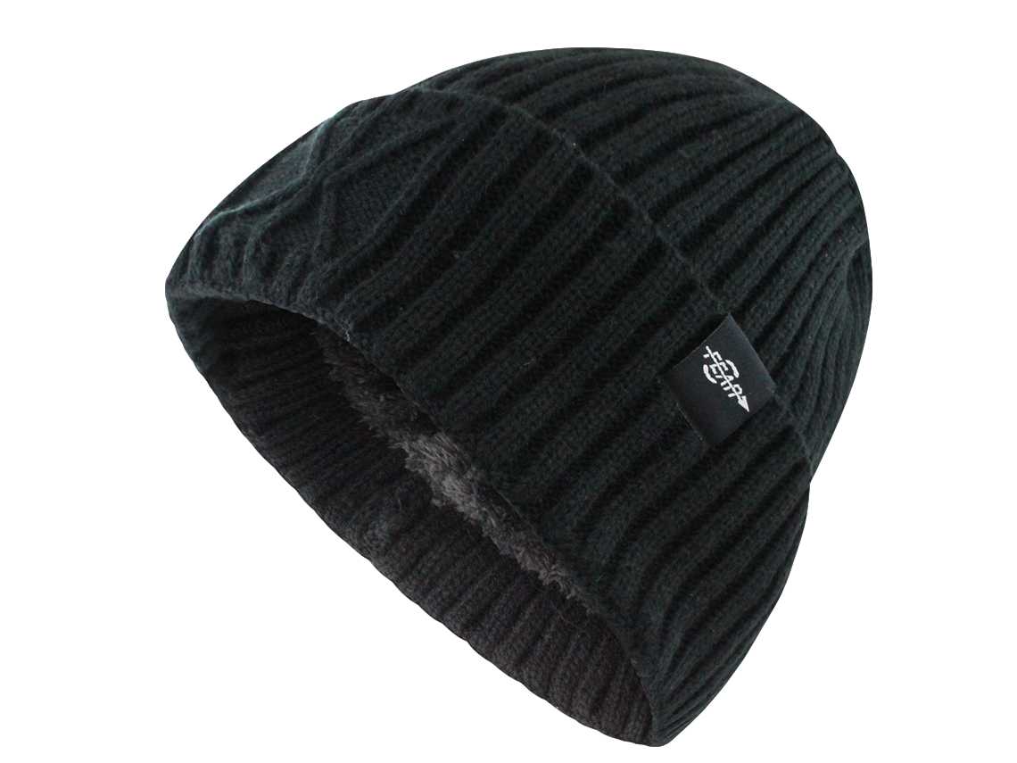 Black Plush Insulated Cap/Beanie