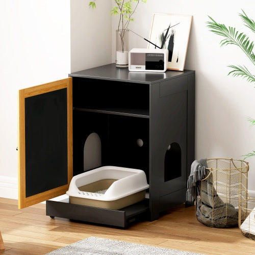 Hidden Cat Litter Box End Table