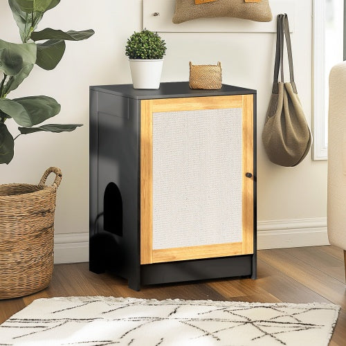 Hidden Cat Litter Box End Table