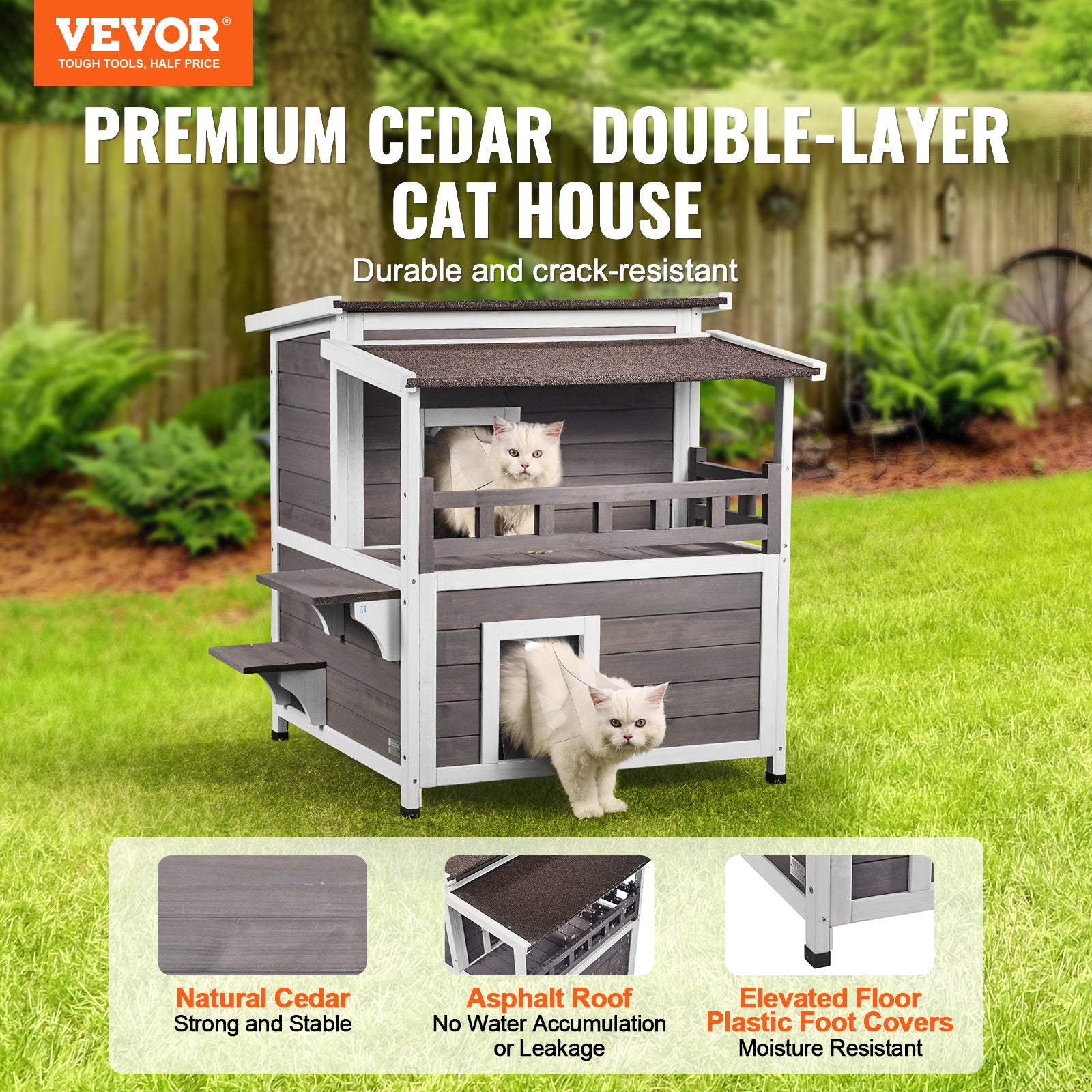 2-story Wooden Cat House