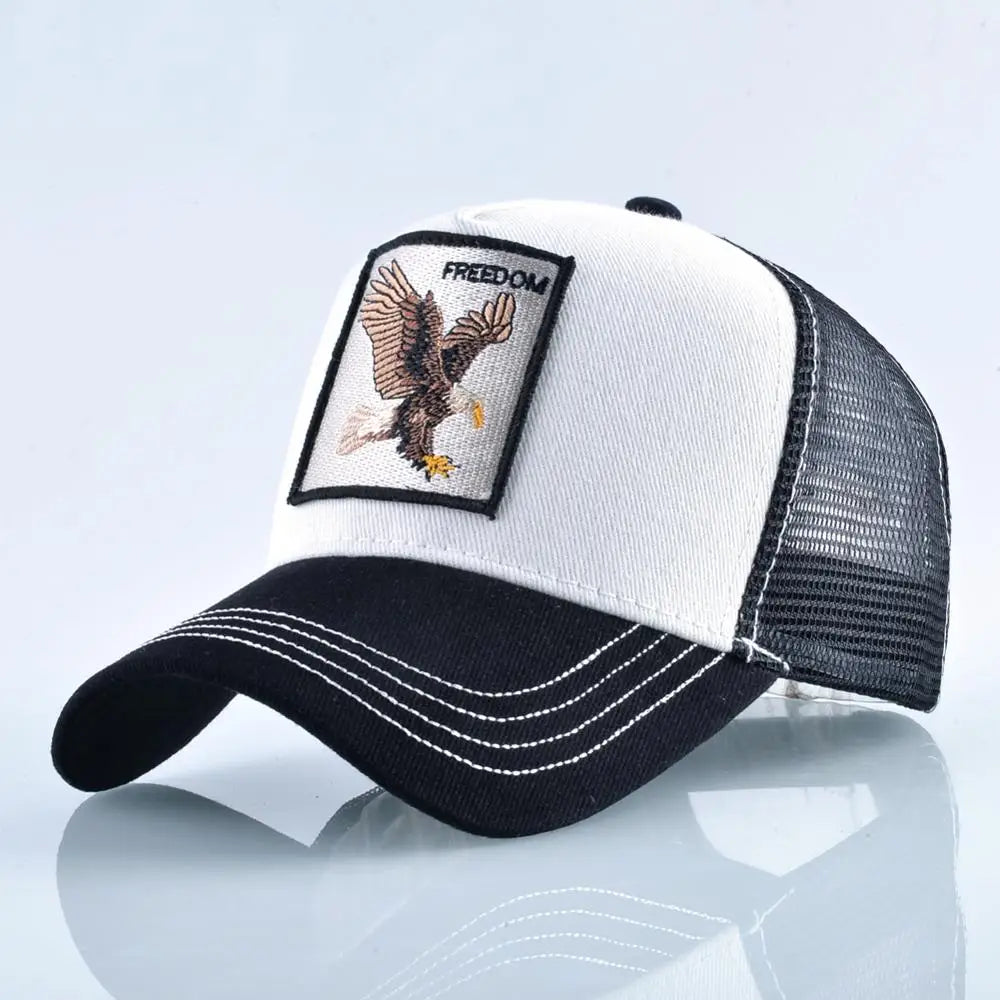 Embroidered Snapback  Breathable Mesh Baseball Cap